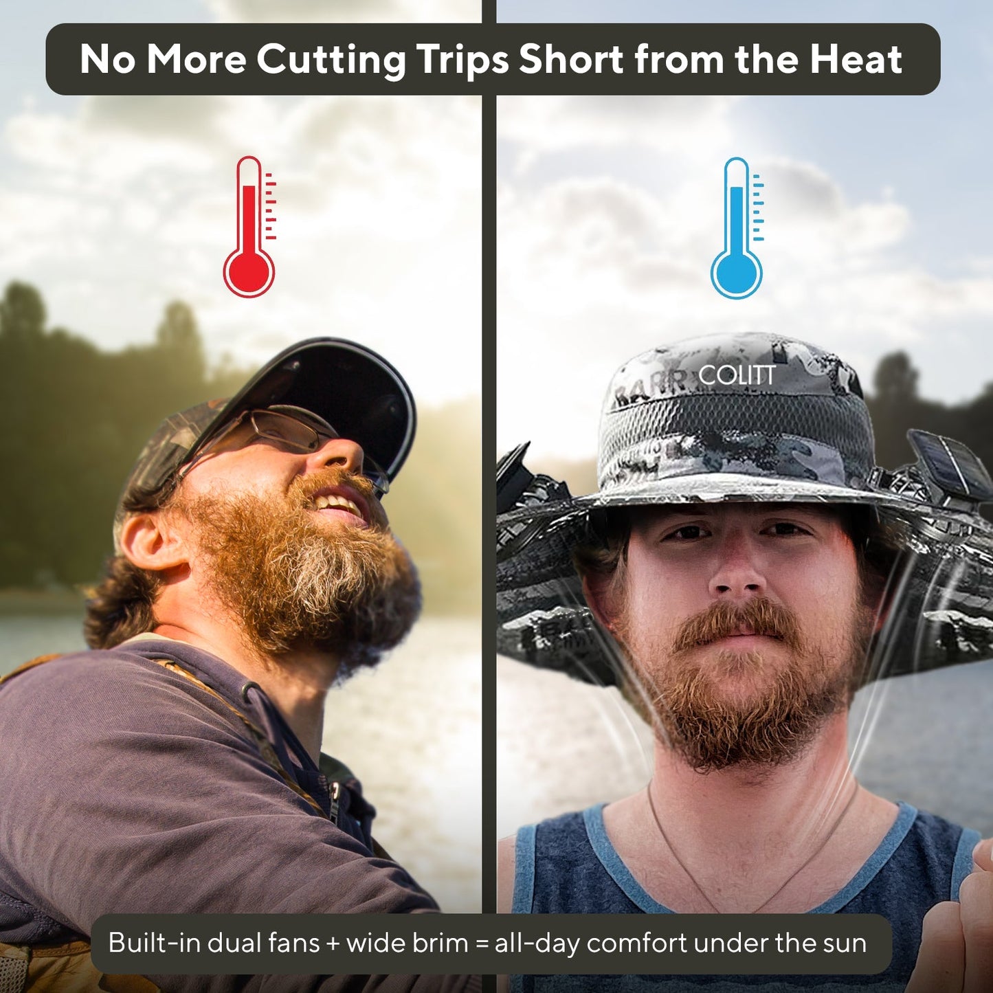 Colitt - Fishing Hat With Built In Fan